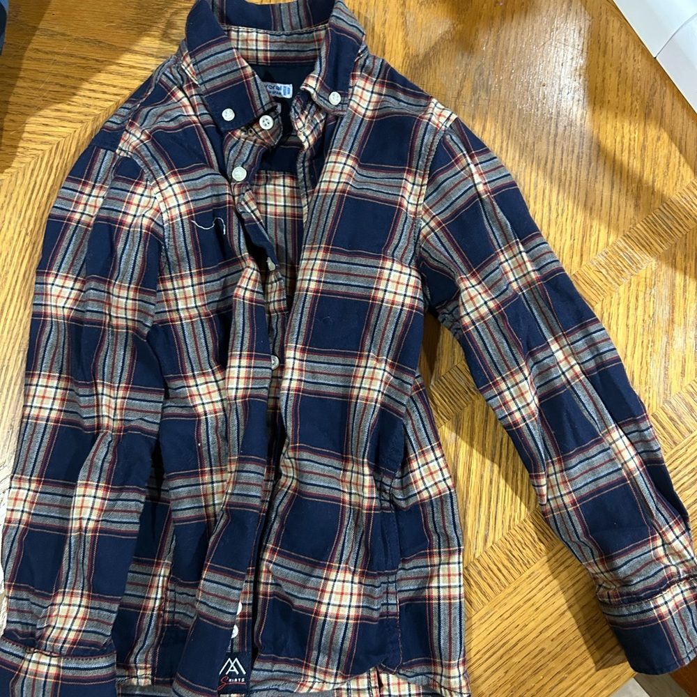 Mayoral Blue and Red Plaid Shirt